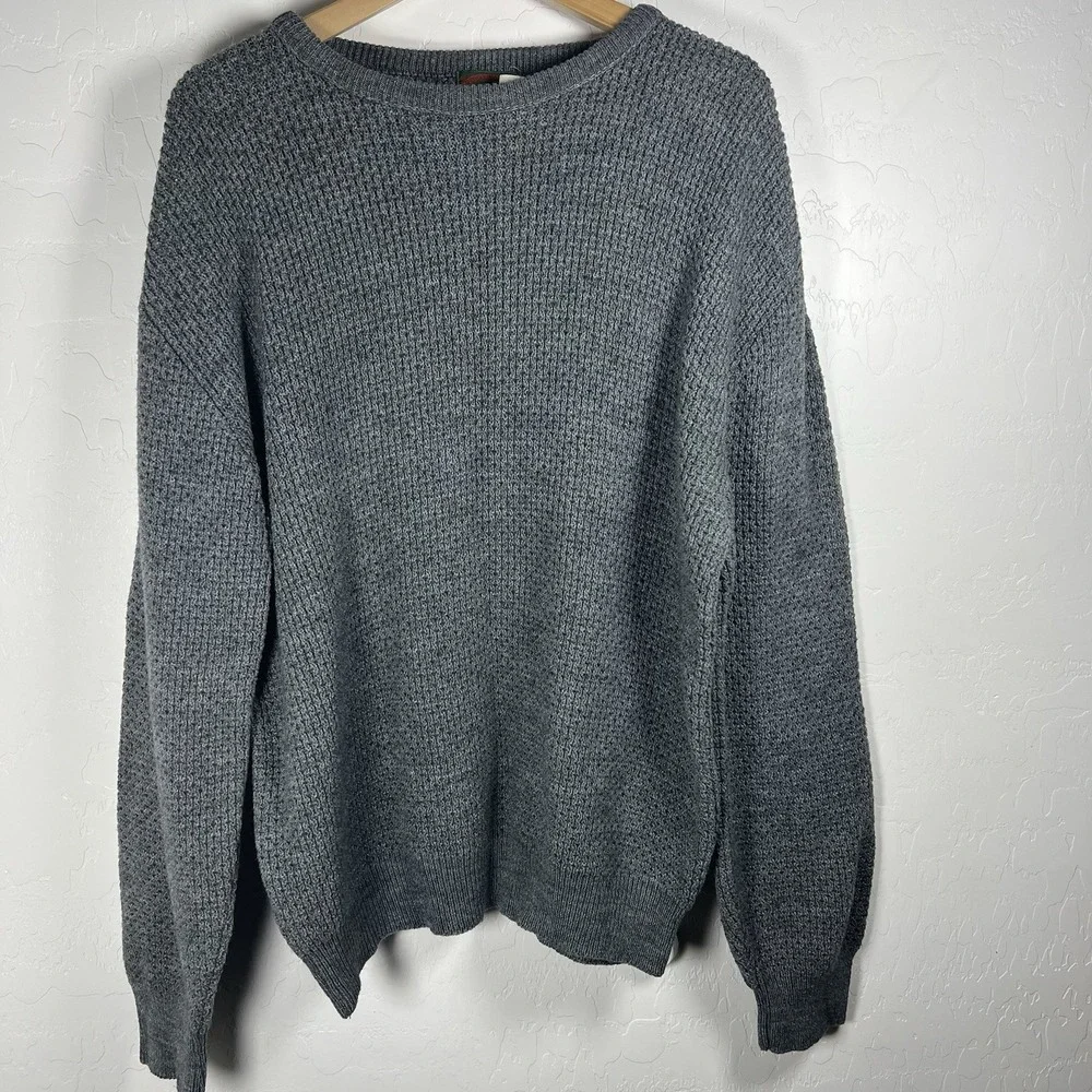 ROYAL NORTH MILLS OUTFITTERS Gray Crew Neck PULLOVER SWEATER MEN'S Large